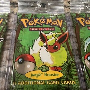 1 Sealed New - Pokemon Jungle Booster Pack - Flareon Art Unlimited Edition 1999